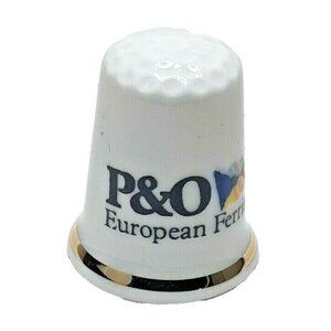 Sampson Souvenirs P&O European Ferries Collectors Porcelain China Thimble